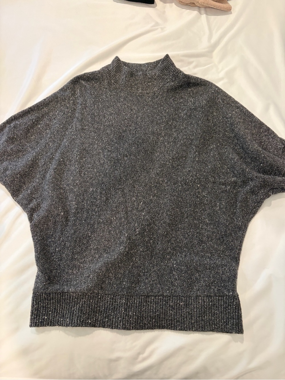 GAP Charcoal Mock Neck Dolman Sleeve Sweater